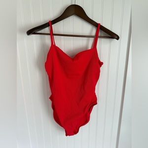BRAND NEW VITAMIN A red one piece ribbed swimsuit